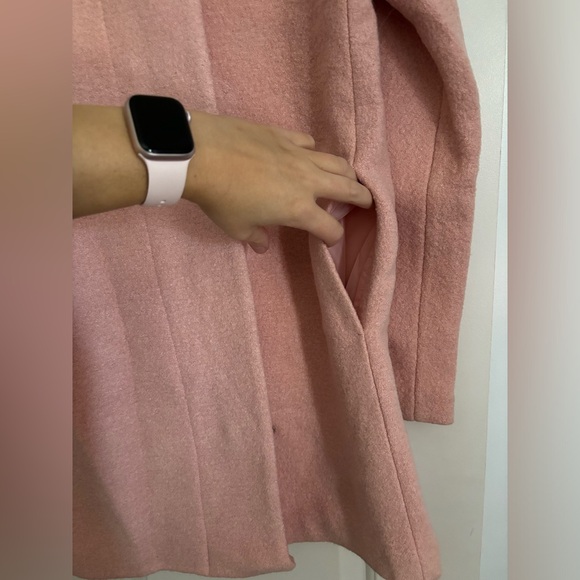 Express womens baby pink peacoat coat xs - Picture 5 of 7